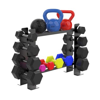 Dumbbell Rack Stand 650 LBS Capacity Weight Rack Steel Barbell Rack Kettlebell Storage for Dumbbells Holders for Home Gym Storage,Rack Only (Color : Black)