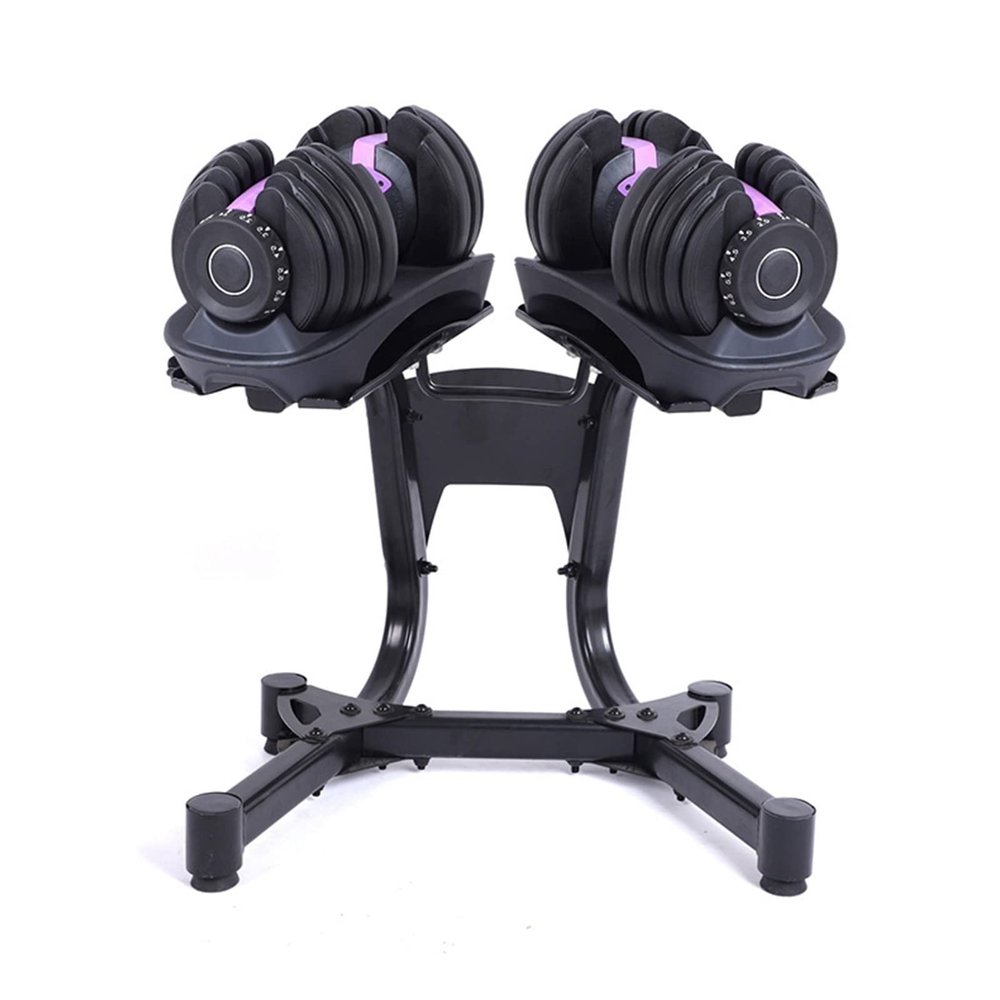 BELUND Dumbbell Rack, Modern Black Metal Alloy Steel Dumbbell Holder, Rectangular Frame, 440LBS Capacity, Stand Only