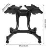 BELUND Dumbbell Rack, Modern Black Metal Alloy Steel Dumbbell Holder, Rectangular Frame, 440LBS Capacity, Stand Only view 2