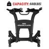 BELUND Dumbbell Rack, Modern Black Metal Alloy Steel Dumbbell Holder, Rectangular Frame, 440LBS Capacity, Stand Only view 4