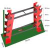 BELUND Dumbbell Rack,Small Dumbbell Storage Rack,Weight Stand with 2 Tiers & 2 Vertical Slots,for Home Gym Weight Rack for Dumbbells,Stand Only view 2