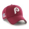 47 Men's Compatible with Phillies Cooperstown World Series Sure Shot MVP Adjustable Hat - One Size Maroon, Maroon, One Size view 1