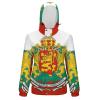 Bulgarian Badge Flag Casual Anorak Full-Zip Jacket Thicken Warm Winter Outerwear with Pockets for Women S view 2