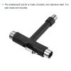 PATIKIL All-in-One Skate Tool, Multi-Function Portable Skateboard Tool T Tool Wrench with L-Type Cross Head Screwdriver for Roller Skate, Black view 4