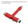 PATIKIL All-in-One Skate Tool, Multi-Function Portable Skateboard Tool T Tool Wrench with L-Type Cross Head Screwdriver for Roller Skate, Red view 4