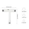 PATIKIL All-in-One Skate Tool, Multi-Function Portable Skateboard Tool T Tool Wrench with L-Type Cross Head Screwdriver for Roller Skate, White view 2