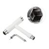 PATIKIL All-in-One Skate Tool, Multi-Function Portable Skateboard Tool T Tool Wrench with L-Type Cross Head Screwdriver for Roller Skate, White view 3
