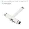 PATIKIL All-in-One Skate Tool, Multi-Function Portable Skateboard Tool T Tool Wrench with L-Type Cross Head Screwdriver for Roller Skate, White view 4