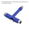 PATIKIL All-in-One Skate Tool, Multi-Function Portable Skateboard Tool T Tool Wrench with L-Type Cross Head Screwdriver for Roller Skate, Dark Blue view 4