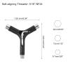 PATIKIL All-in-One Skate Tool, Multi-Function Portable Skateboard Tool Y Tool Wrench with L-Type Cross Head Screwdriver for Roller Skate, Black view 2