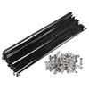 X AUTOHAUX 40pcs Bicycle Carbon Steel Spokes 12G Bike Spoke 239mm Length with Nipples for Most Bicycle Black view 1