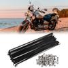X AUTOHAUX 40pcs Bicycle Carbon Steel Spokes 12G Bike Spoke 239mm Length with Nipples for Most Bicycle Black view 2