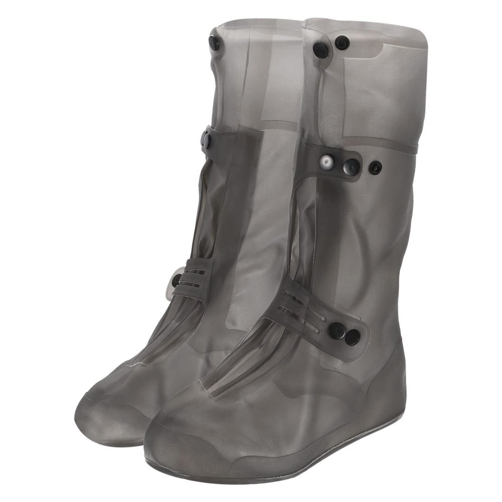 PATIKIL L Reusable Rain Boot Cover, 1 Pair Silicone Waterproof Non-Slip Overshoes Rain Shoe Galoshes Snow Boots Protector for Women Rainy Outdoor, Gray