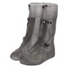 PATIKIL L Reusable Rain Boot Cover, 1 Pair Silicone Waterproof Non-Slip Overshoes Rain Shoe Galoshes Snow Boots Protector for Women Rainy Outdoor, Gray view 1