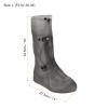 PATIKIL L Reusable Rain Boot Cover, 1 Pair Silicone Waterproof Non-Slip Overshoes Rain Shoe Galoshes Snow Boots Protector for Women Rainy Outdoor, Gray view 2