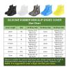 PATIKIL L Reusable Rain Boot Cover, 1 Pair Silicone Waterproof Non-Slip Overshoes Rain Shoe Galoshes Snow Boots Protector for Women Rainy Outdoor, Gray view 3