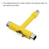 PATIKIL All-in-One Skate Tool, Multi-Function Portable Skateboard Tool T Tool Wrench with L-Type Cross Head Screwdriver for Roller Skate, Yellow view 4
