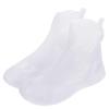 PATIKIL XL Waterproof Shoes Cover, 1 Pair Silicone Non-Slip Overshoes Reusable Foldable Shoe Protector Rain Galoshes for Boot Rainy Snow Outdoor, White view 1