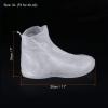 PATIKIL XL Waterproof Shoes Cover, 1 Pair Silicone Non-Slip Overshoes Reusable Foldable Shoe Protector Rain Galoshes for Boot Rainy Snow Outdoor, White view 2
