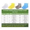 PATIKIL XL Waterproof Shoes Cover, 1 Pair Silicone Non-Slip Overshoes Reusable Foldable Shoe Protector Rain Galoshes for Boot Rainy Snow Outdoor, White view 3