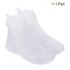 PATIKIL XL Waterproof Shoes Cover, 1 Pair Silicone Non-Slip Overshoes Reusable Foldable Shoe Protector Rain Galoshes for Boot Rainy Snow Outdoor, White view 4