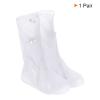 PATIKIL XL Reusable Rain Boot Cover, 1 Pair Silicone Waterproof Non-Slip Overshoes Rain Shoe Galoshes Snow Boots Protector for Women Rainy Outdoor, White view 4