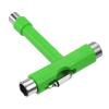 PATIKIL All-in-One Skate Tool, Multi-Function Portable Skateboard Tool T Tool Wrench with L-Type Cross Head Screwdriver for Roller Skate, Green view 1