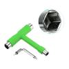 PATIKIL All-in-One Skate Tool, Multi-Function Portable Skateboard Tool T Tool Wrench with L-Type Cross Head Screwdriver for Roller Skate, Green view 3