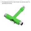 PATIKIL All-in-One Skate Tool, Multi-Function Portable Skateboard Tool T Tool Wrench with L-Type Cross Head Screwdriver for Roller Skate, Green view 4