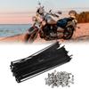 X AUTOHAUX 40pcs Bicycle Carbon Steel Spokes 12G Bike Spoke 160mm Length with Nipples for Most Bicycle Black view 2