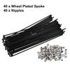 X AUTOHAUX 40pcs Bicycle Carbon Steel Spokes 12G Bike Spoke 160mm Length with Nipples for Most Bicycle Black view 4
