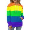 Bagea-Ka Gay Pride LGBT Rainbow Flag Pattern Unisex Hoodie Sweatshirt Pullover with Pockets 3D Print for Men Women 2XL view 4