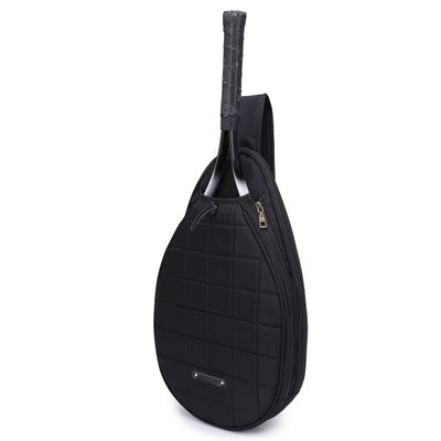 Rejolly Tennis Crossbody Bag Chest Shoulder Purse for Men Women Water Resistant Outdoor Sports Sling Bag for Tennis Racket, Pickleball Paddles, Badminton Racquet Black