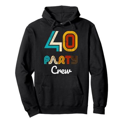 40 Party Crew - 40 Year Old Vintage 1986 40th Birthday Gift Pullover Hoodie