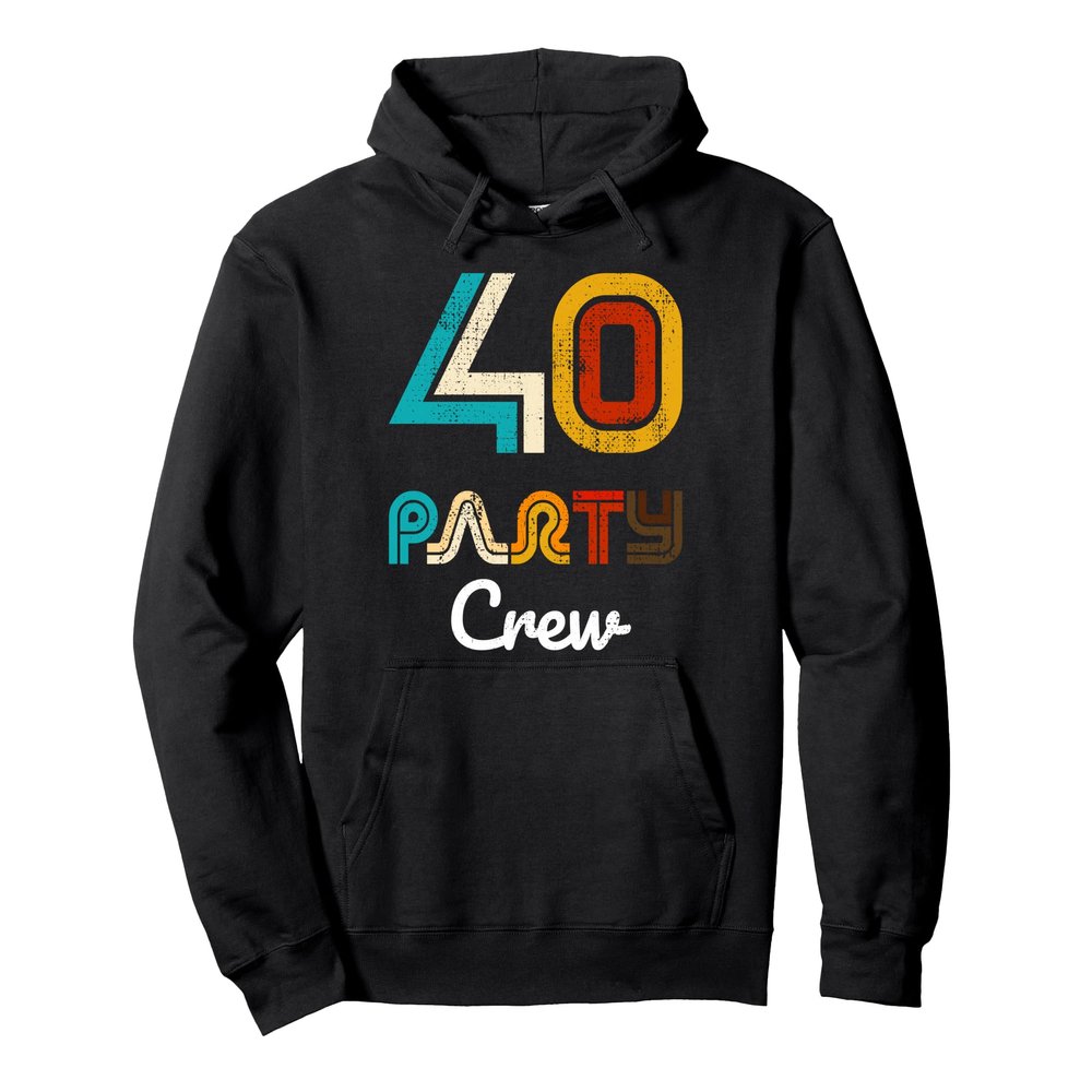 40 Party Crew - 40 Year Old Vintage 1986 40th Birthday Gift Pullover Hoodie