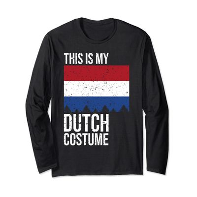 Vintage This Is My Dutch Flag Costume for Halloween Long Sleeve T-Shirt