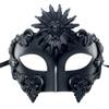 Steampunk Style Men Masquerade Mask Mardi Gras Masks Halloween Costume Wedding Party Cosplay For Adult (Sun Black) view 1