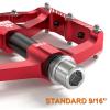 Mountain Bike Pedals with 3 Seal Bearing - 9/16" MTB Pedals Platform Lightweight - Non-Slip Bicycle Pedals for BMX MTB view 3