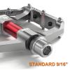 Mountain Bike Pedals with 3 Seal Bearing - 9/16" MTB Pedals Platform Lightweight - Non-Slip Bicycle Pedals for BMX MTB view 3