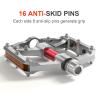 Mountain Bike Pedals with 3 Seal Bearing - 9/16" MTB Pedals Platform Lightweight - Non-Slip Bicycle Pedals for BMX MTB view 4