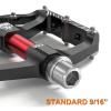Mountain Bike Pedals with 3 Seal Bearing - 9/16" MTB Pedals Platform Lightweight - Non-Slip Bicycle Pedals for BMX MTB view 3