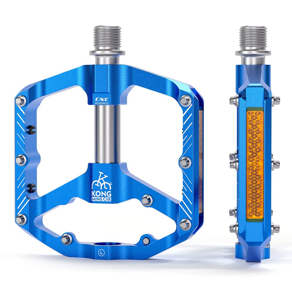 Mountain Bike Pedals with 3 Seal Bearing - 9/16" MTB Pedals Platform Lightweight - Non-Slip Bicycle Pedals for BMX MTB
