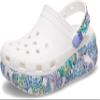 Crocs Unisex Classic Crush Clog White/Multi Butterfly Men's 13, Women's 15 Medium view 1