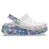 Crocs Unisex Classic Crush Clog White/Multi Butterfly Men's 13, Women's 15 Medium view 2