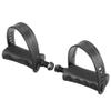 X AUTOHAUX 1 Pair Exercise Bike Pedals with Straps 9/16 Inch Spindle Cycling Parts 14mm Spindle Black view 1