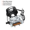 X AUTOHAUX 1 Pair Bicycle Pedals 1/2'' Spindle Platform with Toe Clips Fixed Foot Strap Cycling Parts Black Silver Tone view 2