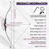 OBTOUTDOOR Black Hunter Takedown Recurve Bow 60 Inch Right Hand Archery Bow 20-60lbs Wood Riser Hunting Bow for Adult and Beginner (50LBS) view 3