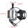 X AUTOHAUX 1 Pair Bicycle Pedals 12.7mm 1/2'' Spindle Platform with Toe Clips Fixed Foot Strap Black Silver Tone view 3