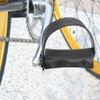X AUTOHAUX 1 Pair Exercise Bike Pedals with Straps 1/2 Inch Spindle Cycling Parts 12.7mm Spindle Black view 4