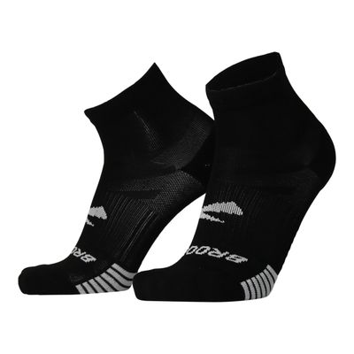 Brooks Ghost Lite Quarter Socks I Performance Running, Comfort Fit with Arch Support for Men & Women (2-Pack Set) - Black - Medium
